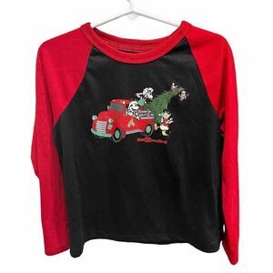 Walt Disney World Mickey Mouse Clubhouse Christmas Raglan Shirt Kid’s Size 4